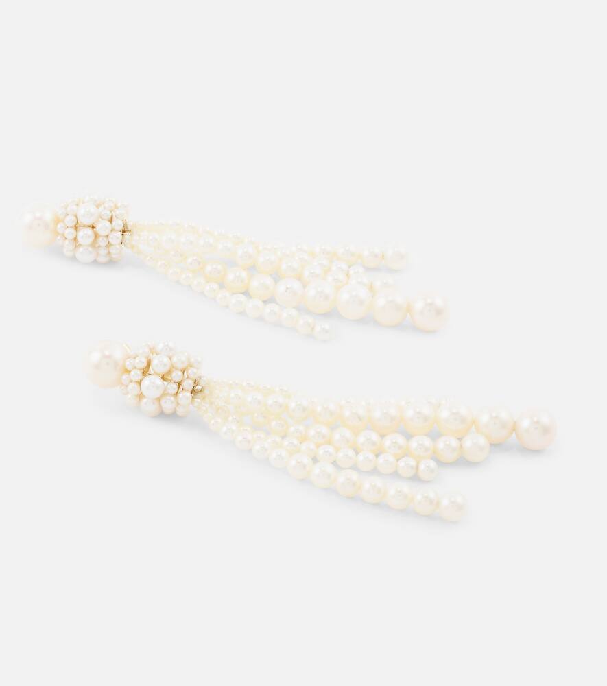 Sophie Bille Brahe Colonna Grande 14kt Gold Earrings With Pearls In Gold