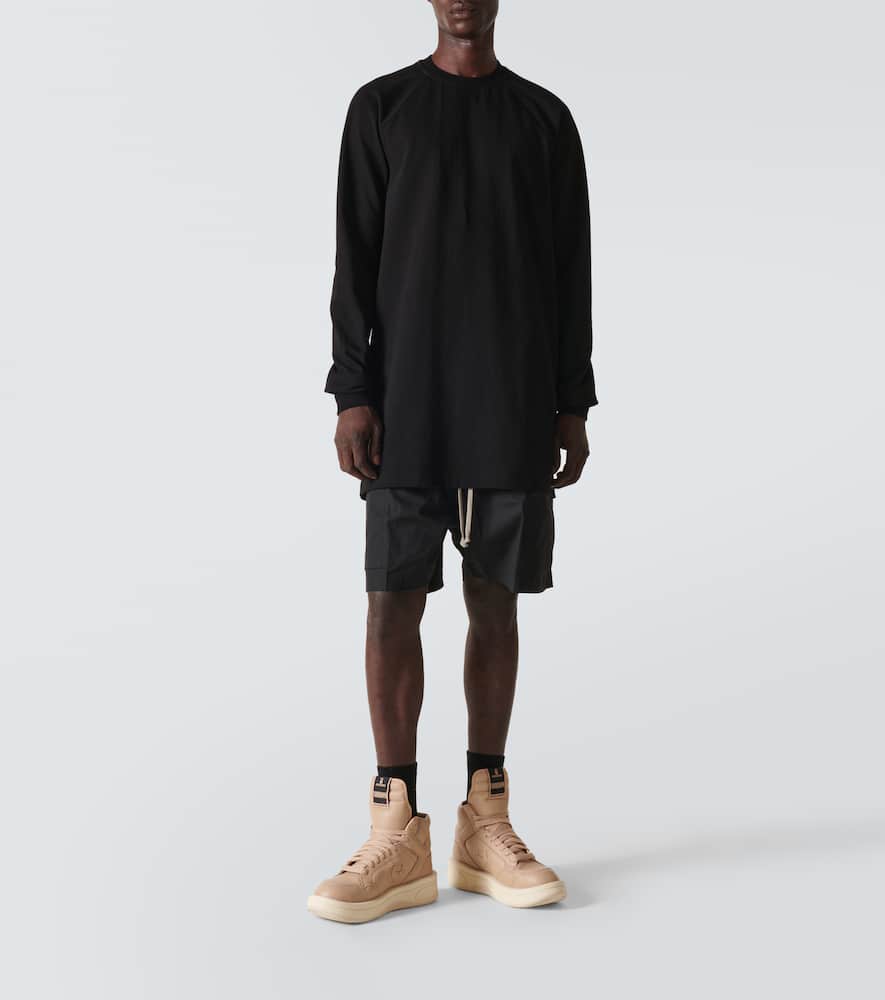 Rick Owens X Converse Turbowpn Leather High-top Sneakers In Neutral