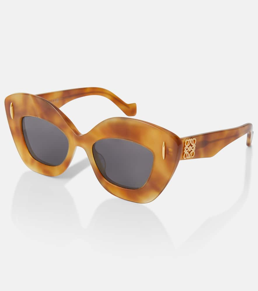 Shop Loewe Retro Screen Cat-eye Sunglasses In Yellow