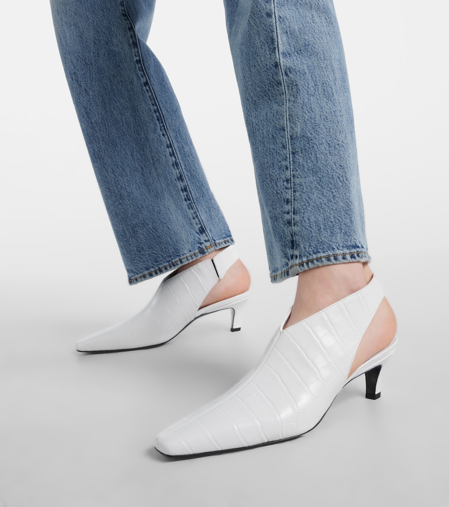 The Croco Slim Slingback