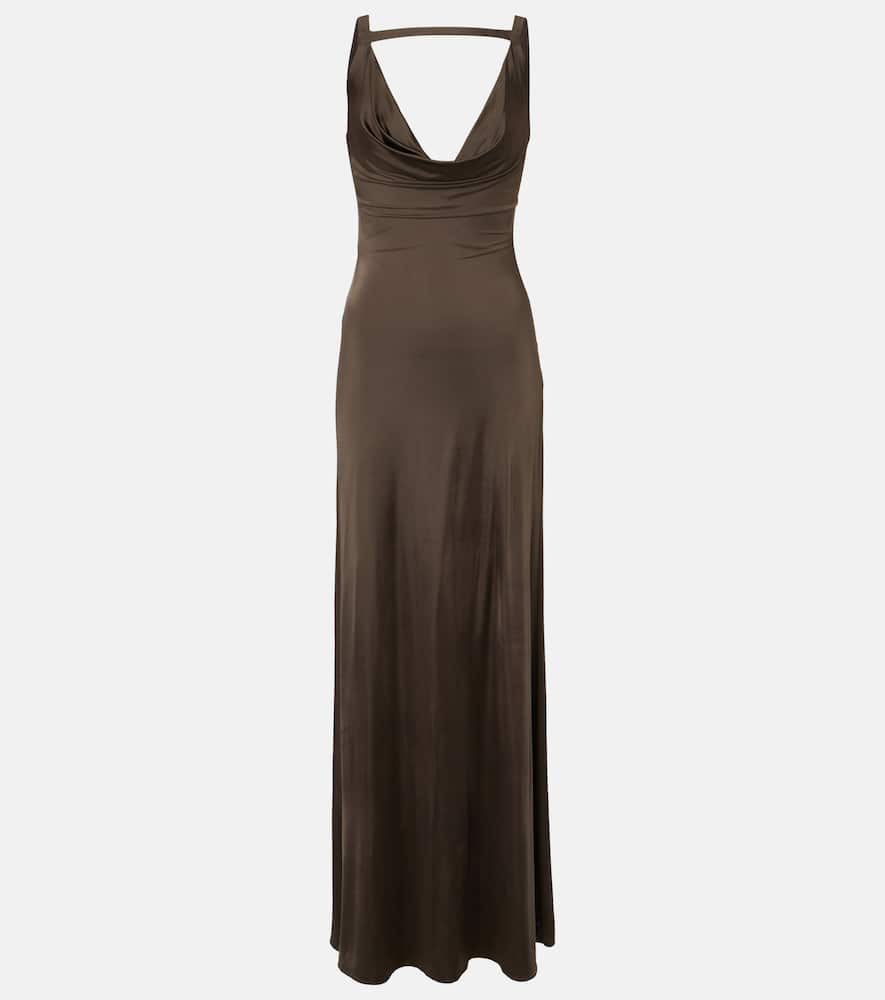 Alexander McQueen Draped jersey gown