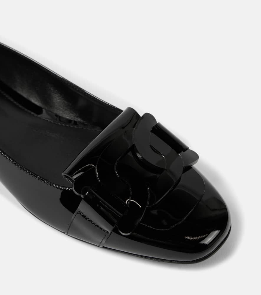 Tod's Kate Patent Leather Ballet Flats In Black