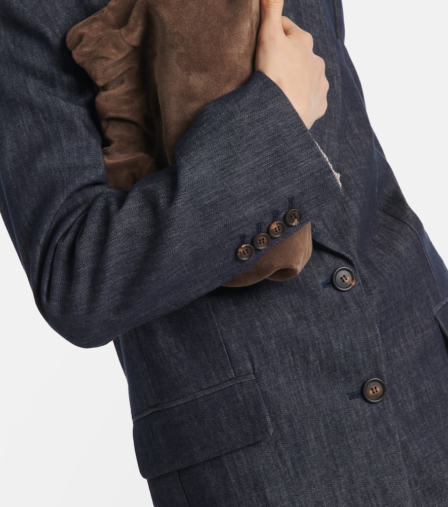  Brunello Cucinelli Brunello Cucinelli Single-breasted Denim Blazer 