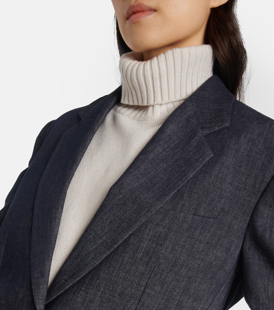  Brunello Cucinelli Brunello Cucinelli Single-breasted Denim Blazer 