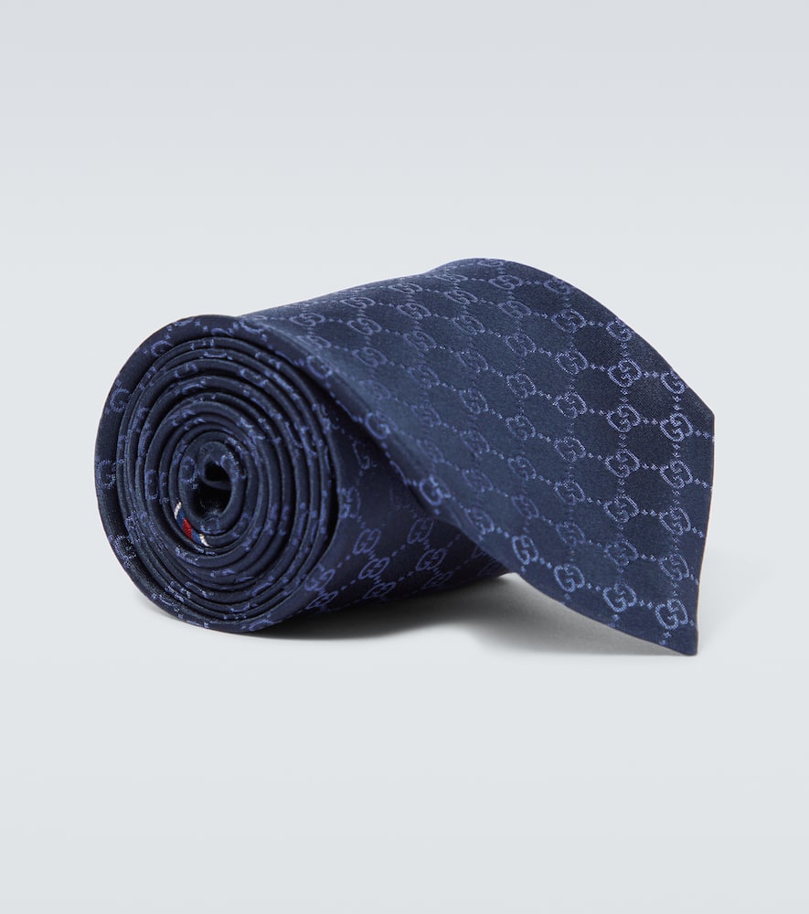 GG silk twill tie