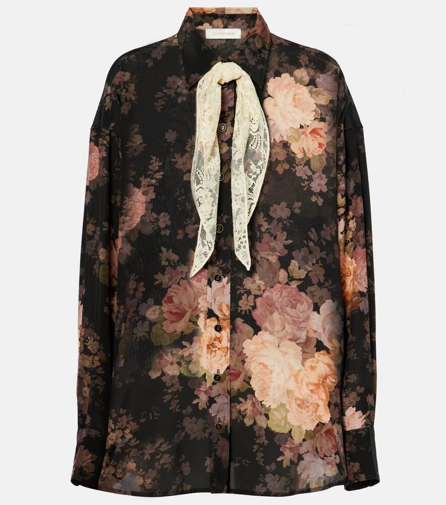 Zimmermann Illustration floral silk top