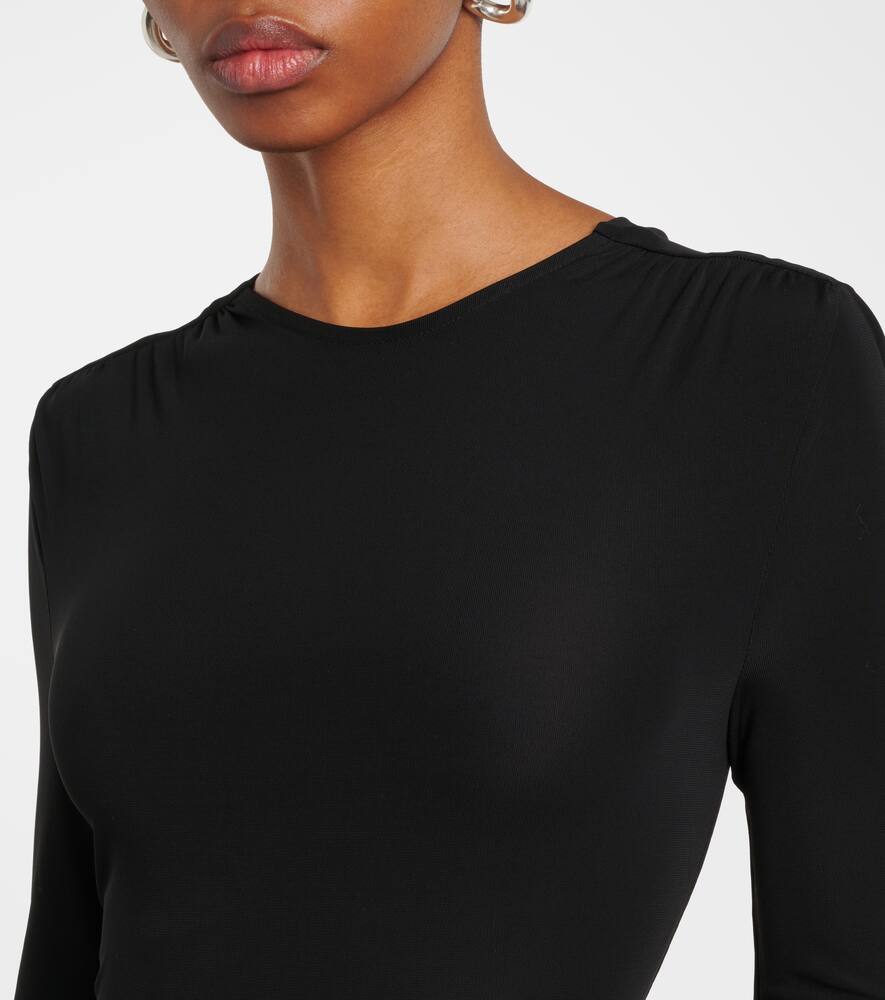 Christopher Esber Long Black Viscose Maxi Dress With Copper And Stone Decoration In Black