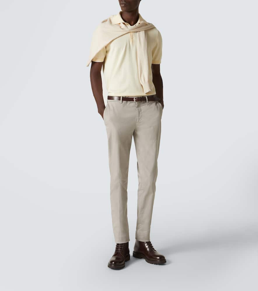 Brunello Cucinelli Cotton Polo Shirt In Yellow