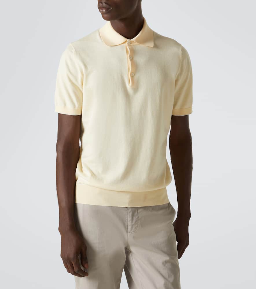 Brunello Cucinelli Cotton Polo Shirt In Yellow