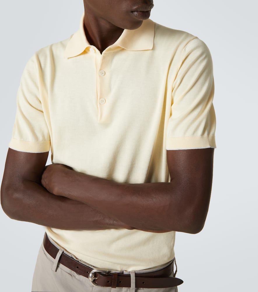 Brunello Cucinelli Cotton Polo Shirt In Yellow