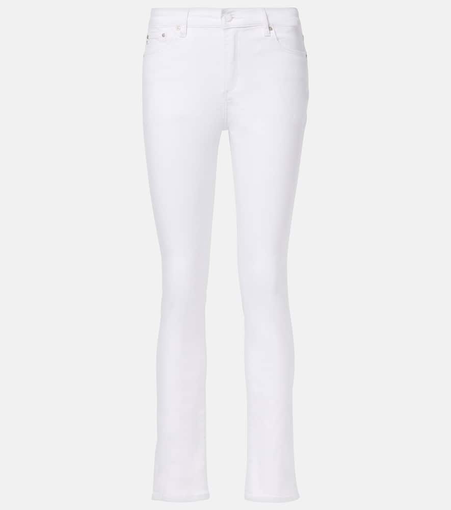 Shop Ag Mari High-rise Cropped Flared Jeans In White