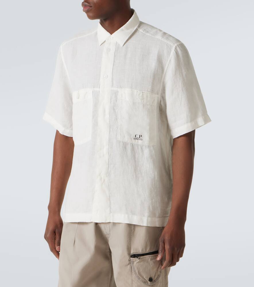 C.p. Company C. P. Company Man Shirt Off White Size Xxl Linen In White