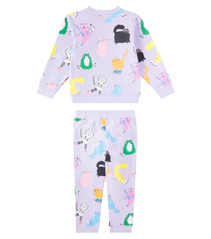 STELLA MCCARTNEY PRINTED COTTON SWEATSHIRT AND -PANTS