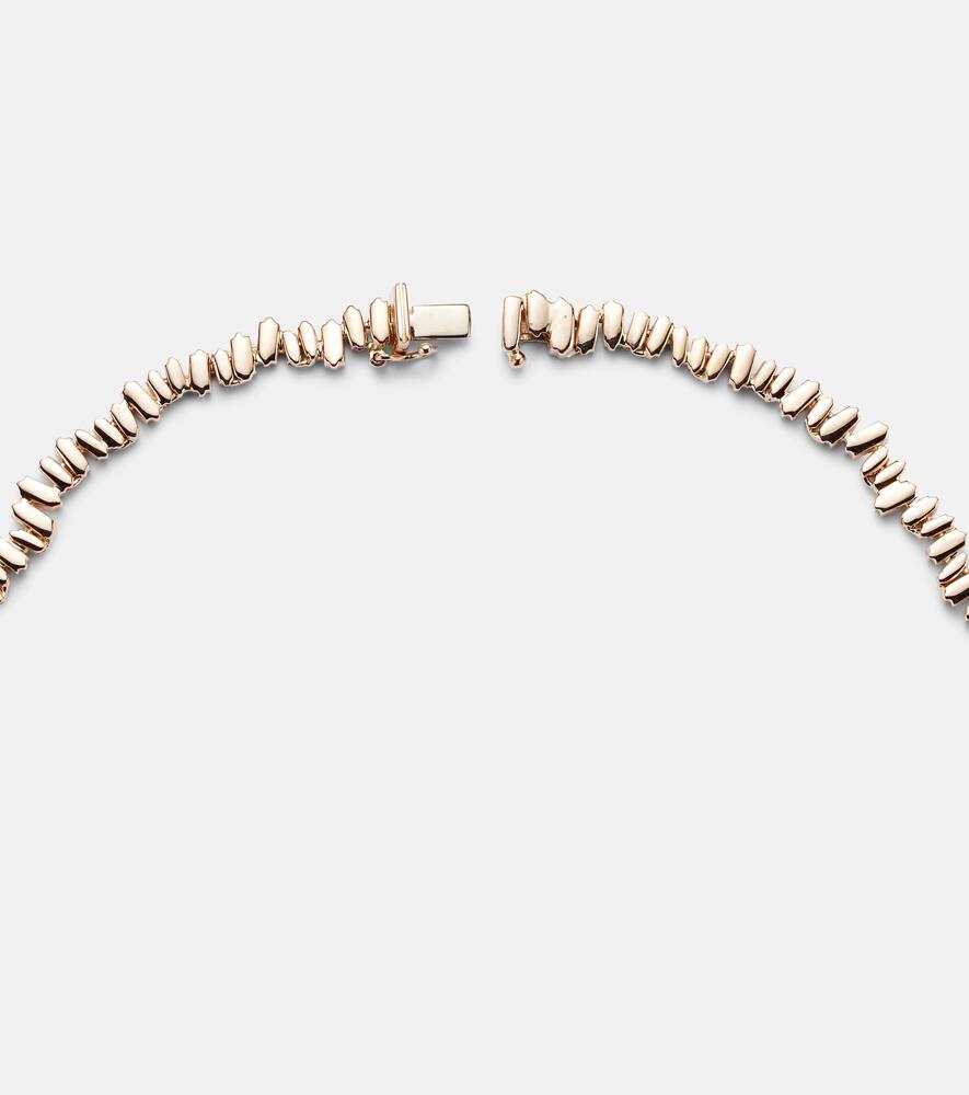 Suzanne Kalan Bold 18kt Rose Gold Necklace With Diamonds And Sapphires In Gold