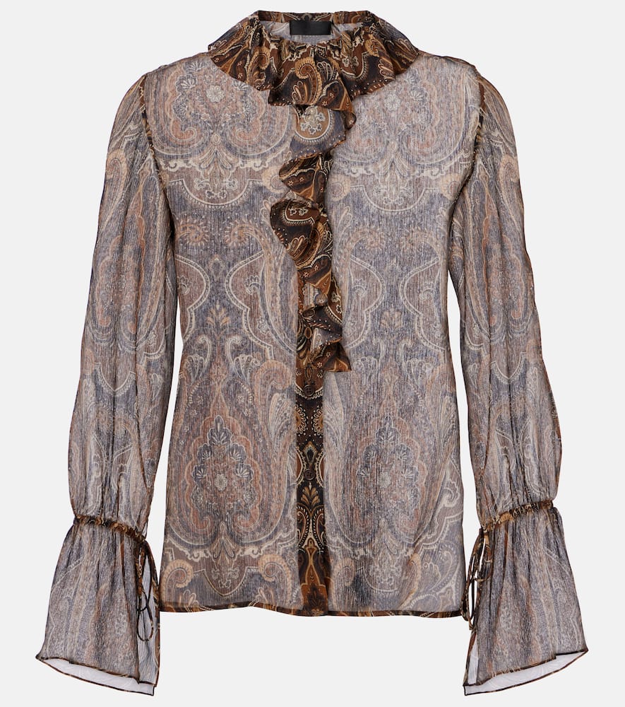 Cecily paisley silk chiffon blouse
