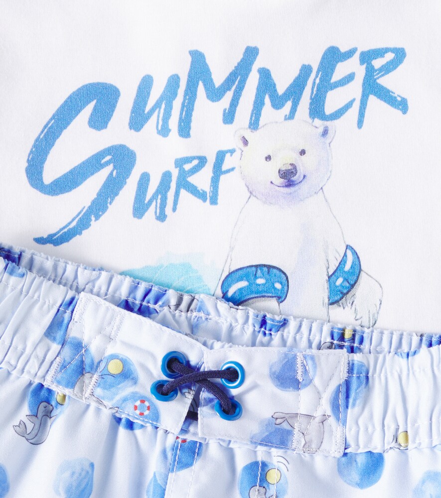  Monnalisa Monnalisa Baby Set Aus T-shirt Und Bermuda-shorts 