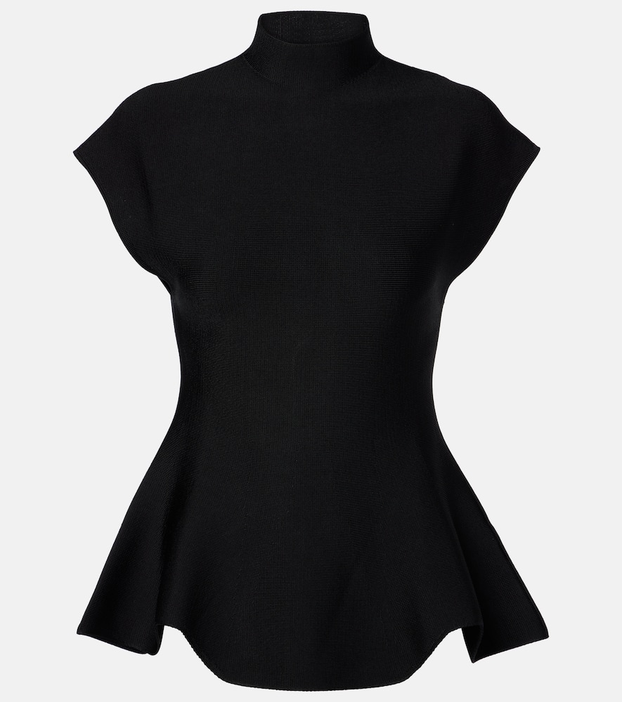 Khaite Andra Knit Top In Black