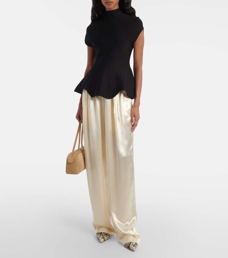 Khaite Andra Knit Top In Black