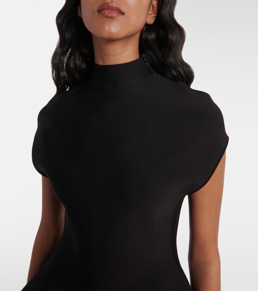 Khaite Andra Knit Top In Black