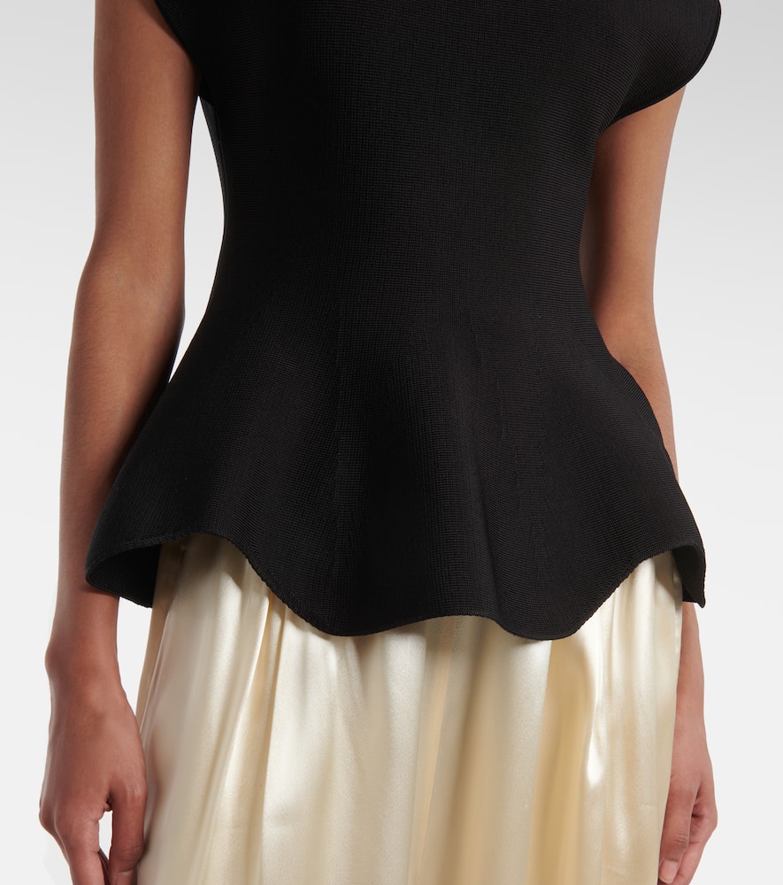Khaite Andra Knit Top In Black