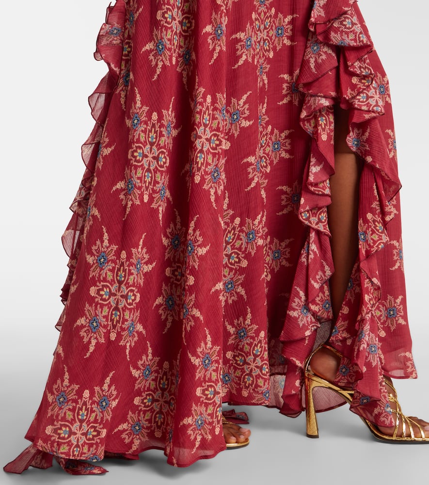 Etro Printed Maxi Skirt In Red