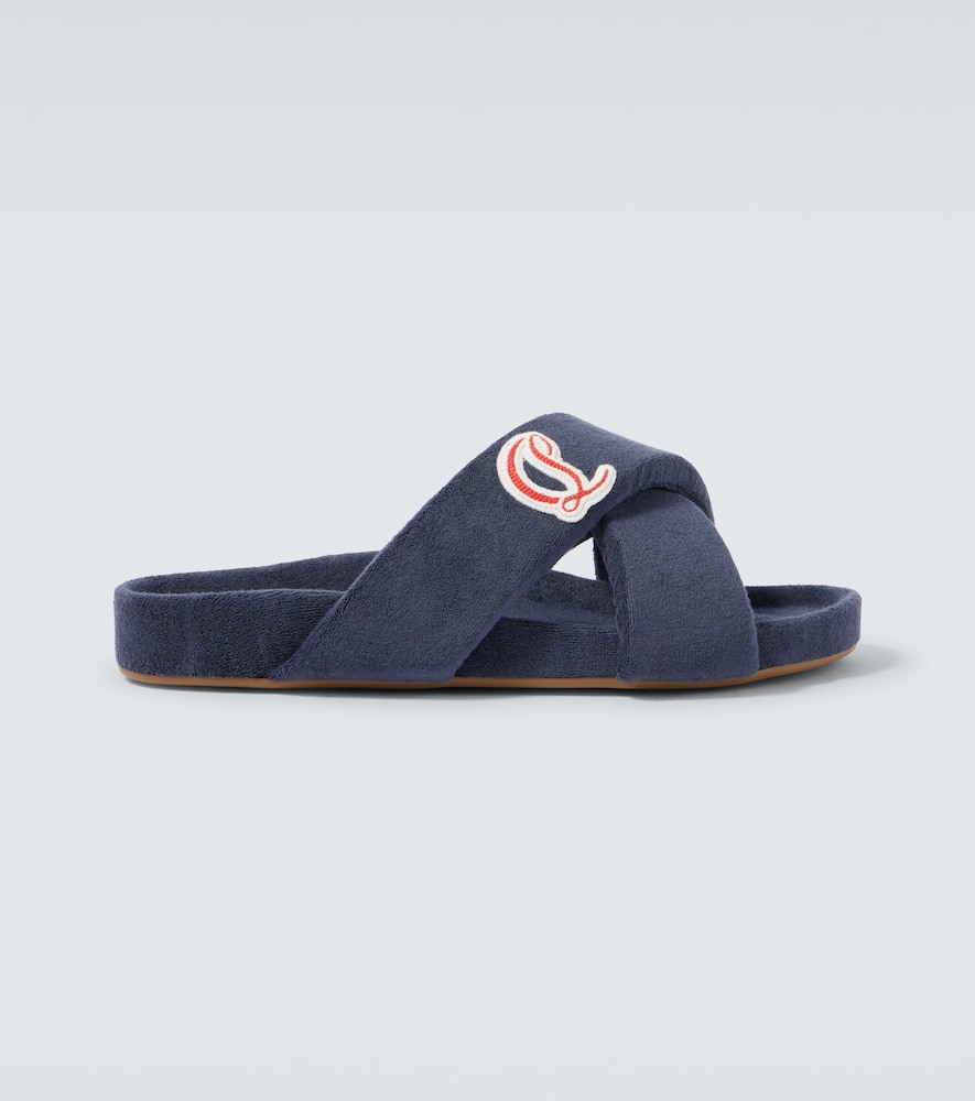 Bizzu embroidered logo slides
