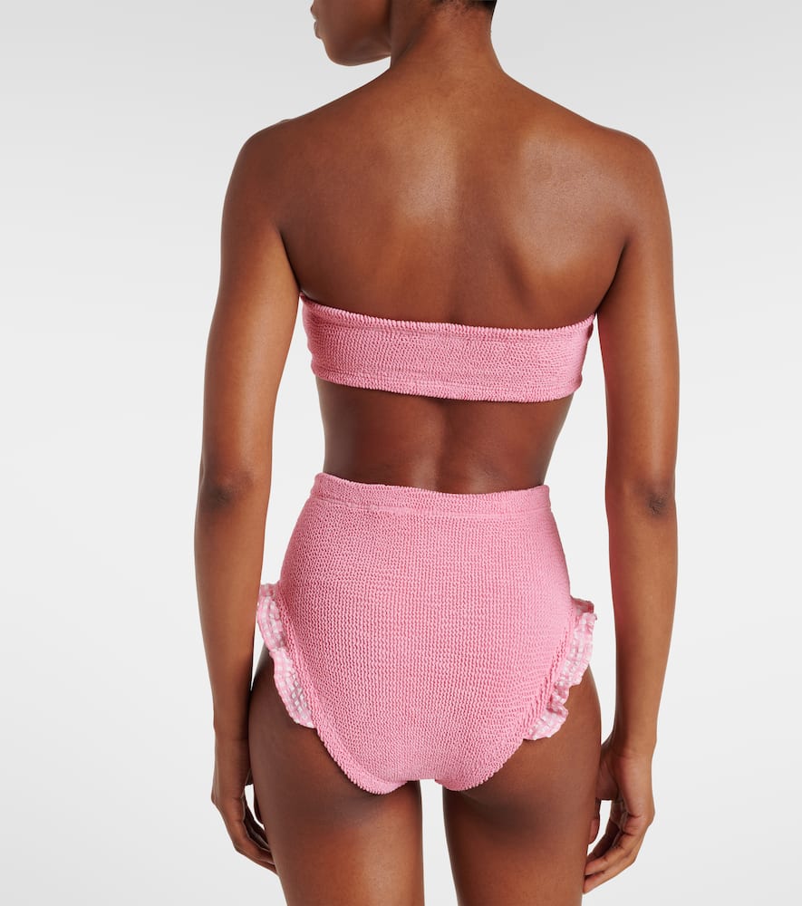Hunza G Peggy Ruffled Bikini In Pink