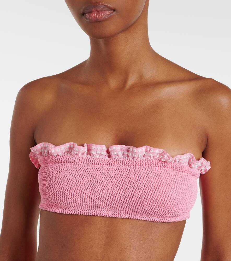 Hunza G Peggy Ruffled Bikini In Pink