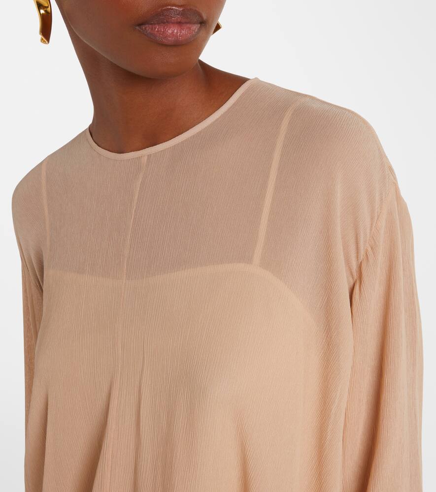 Marni Asymmetric-draped Blouse In Brown