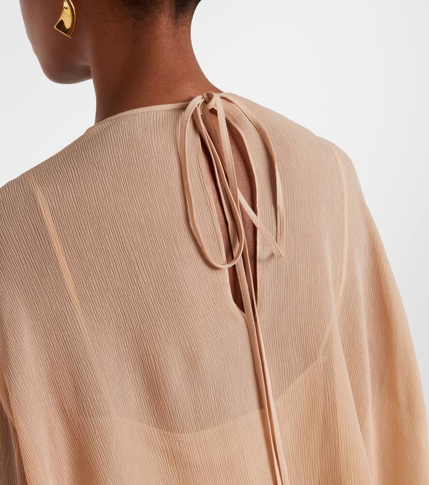 Marni Asymmetric-draped Blouse In Brown