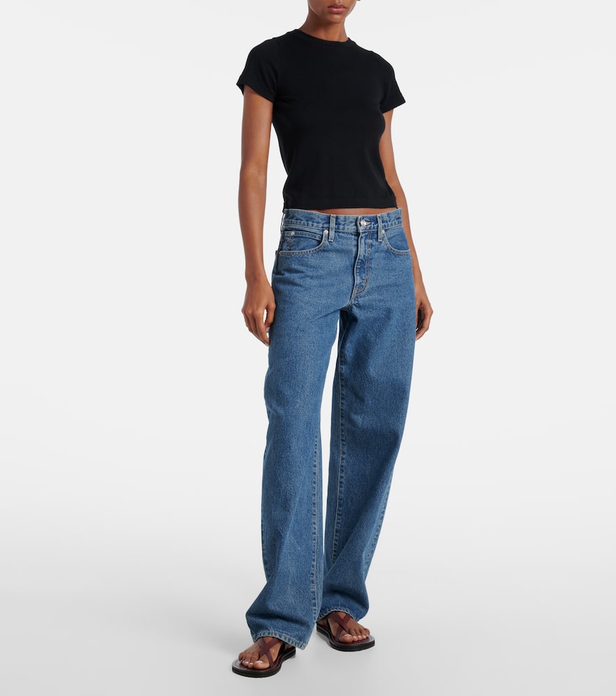 Slvrlake Tess Long Low-rise Wide-leg Jeans In Blue