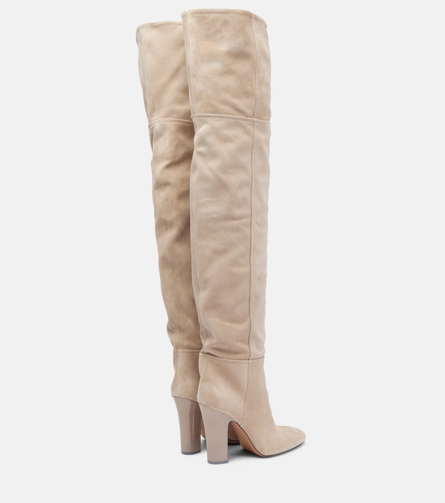 Paris Texas Lavinia 100 Suede Over-the-knee Boots In Gray
