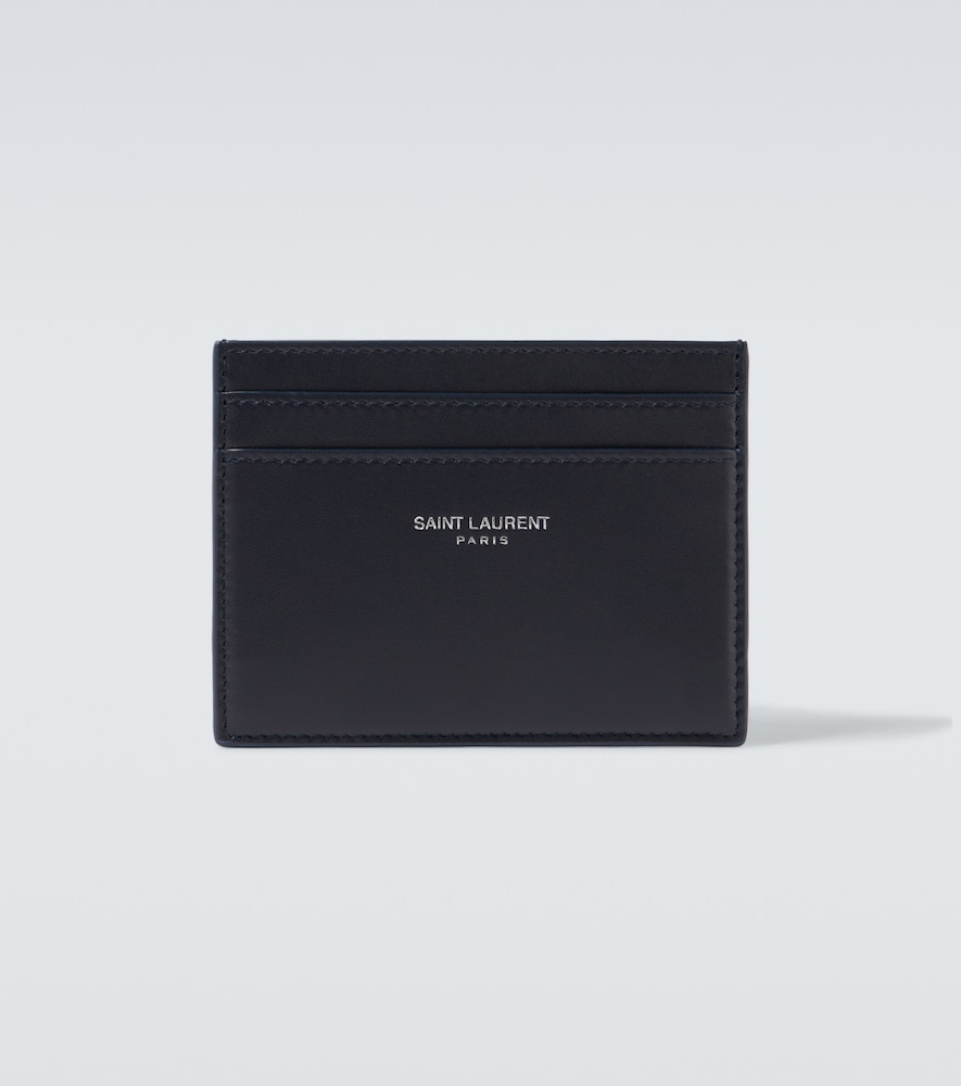 Saint Laurent Logo leather card holder