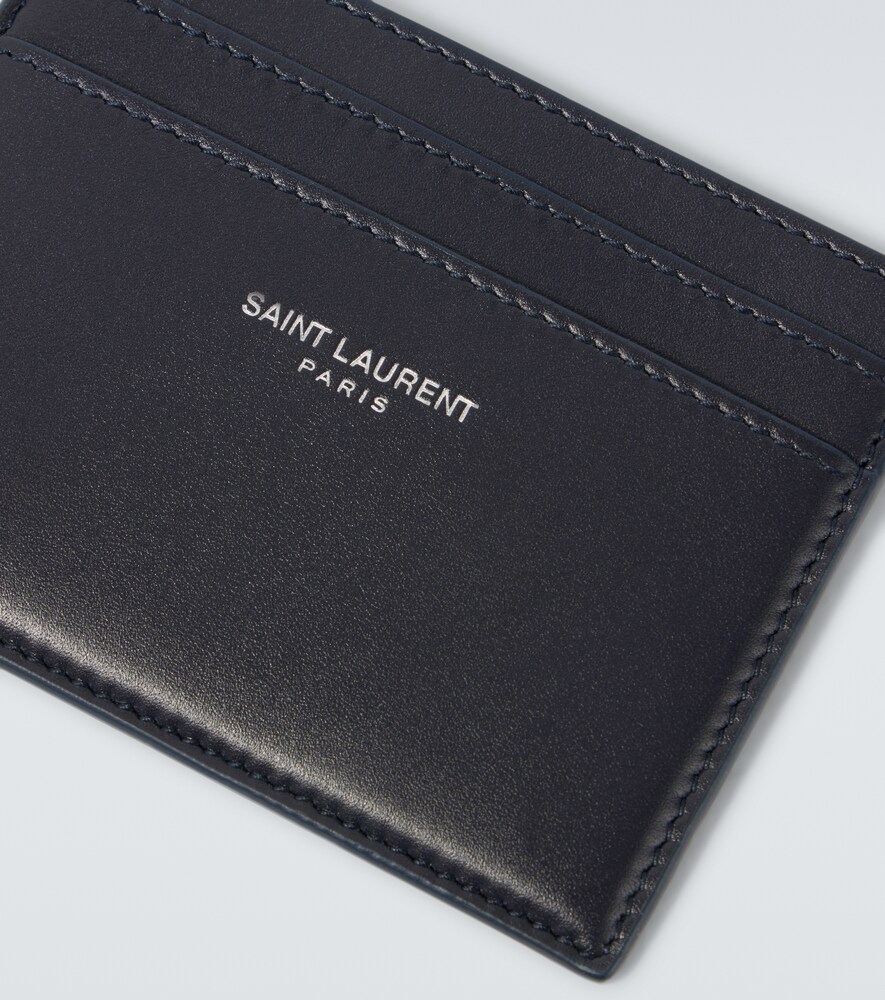  Saint Laurent Saint Laurent Logo Leather Card Holder 