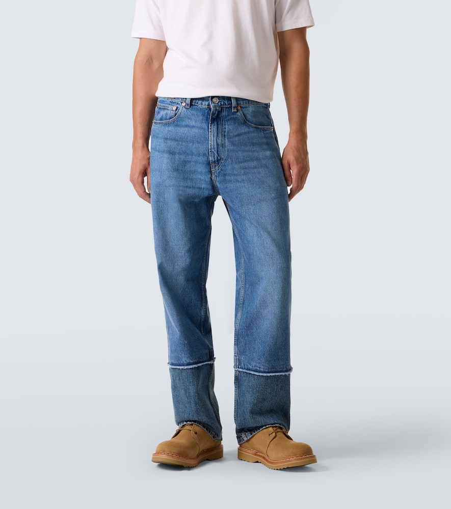 Our Legacy Wide Leg Relaxed Trousers In Denim In Blue