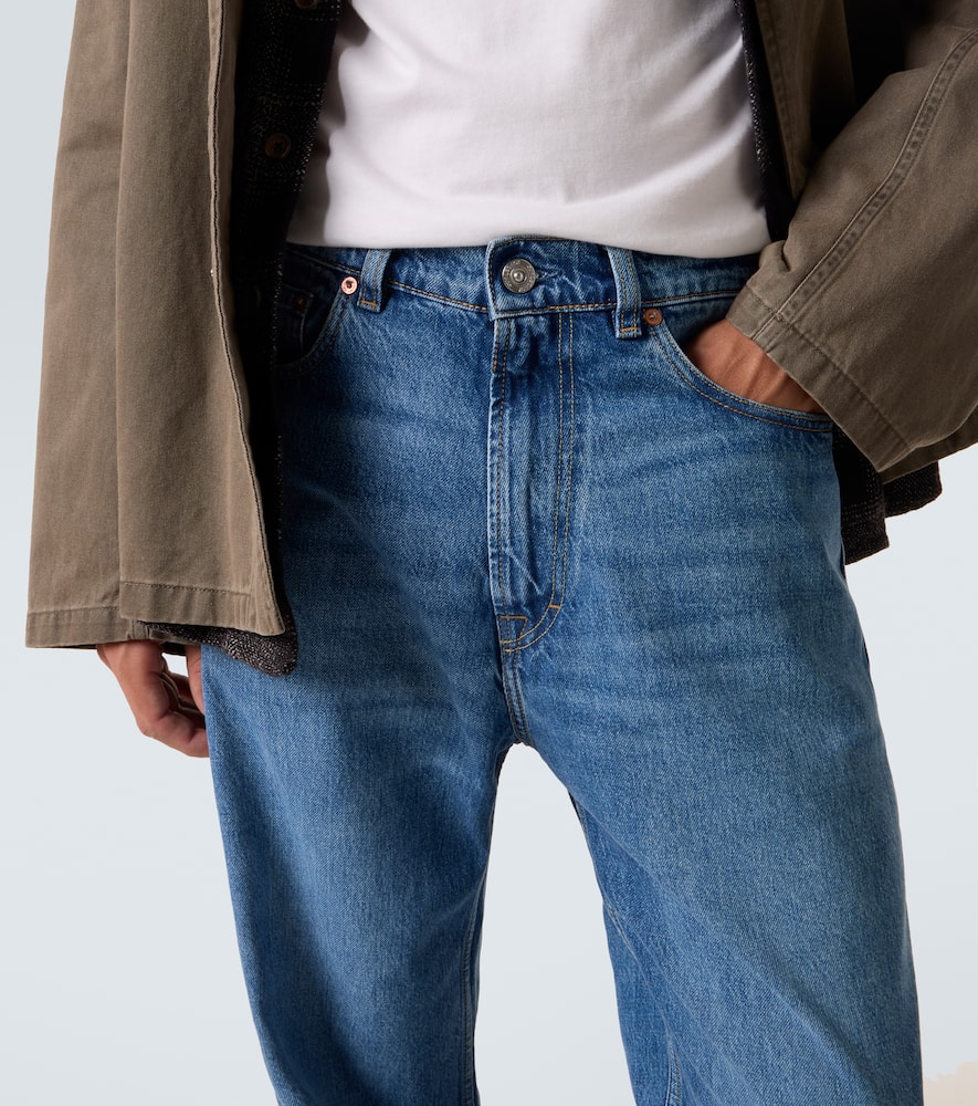 Our Legacy Wide Leg Relaxed Trousers In Denim In Blue