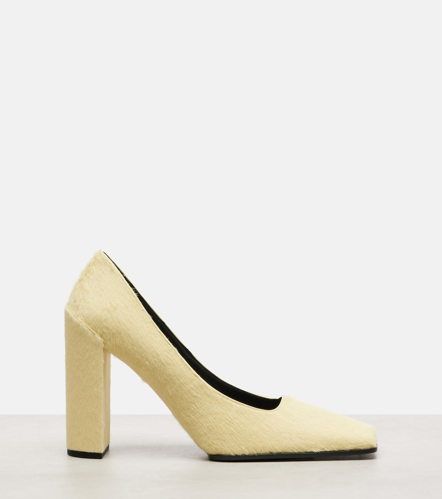 Alaïa 90 Calf Hair Pumps In Yellow