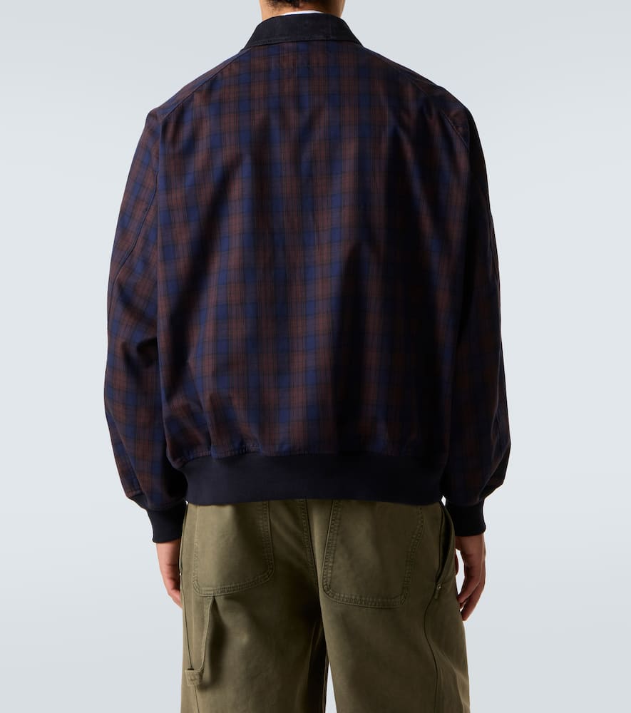 Comme Des Garçons Homme Deux Comme Des Garçons Homme Checked Cotton Blouson In Blue