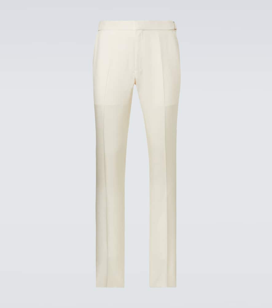 Silk slim pants