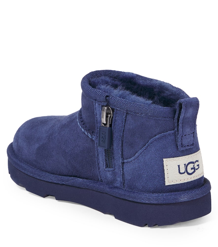 Ugg Classic Ultra Mini Leather Boots In Blue