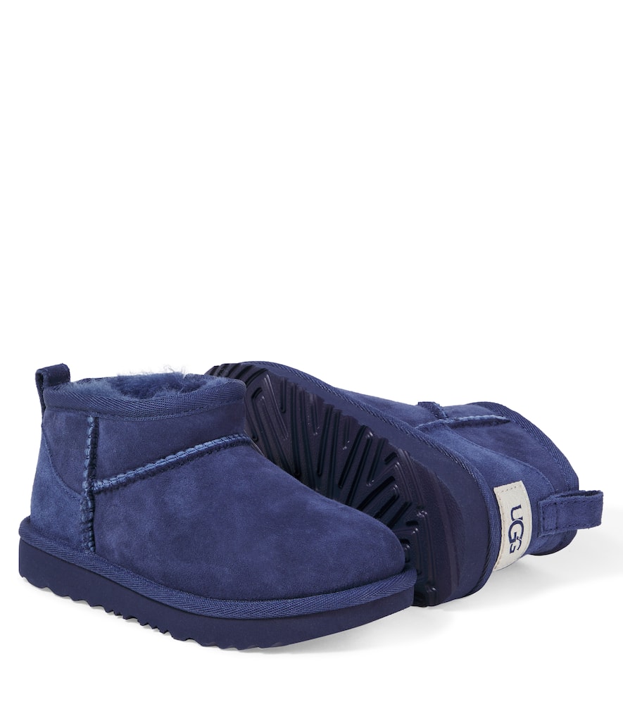 Ugg Classic Ultra Mini Leather Boots In Blue