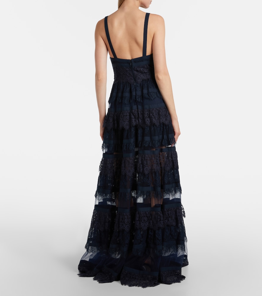 Lace Gown In Blue