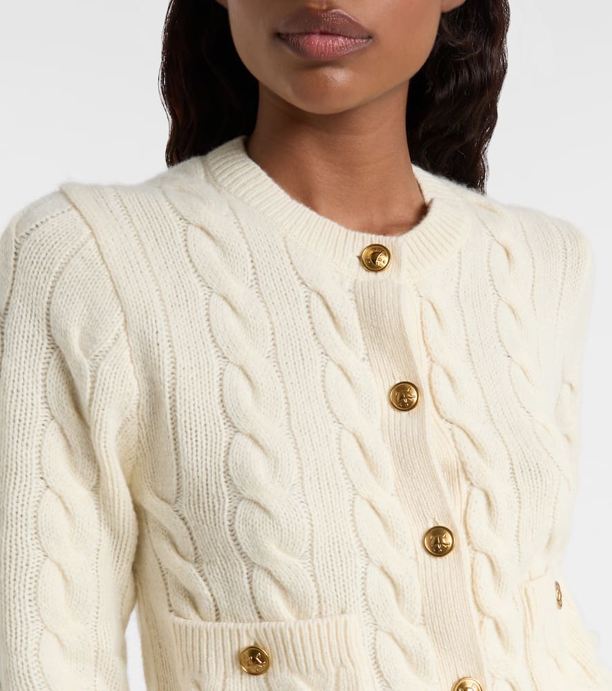 Polo Ralph Lauren Cropped Wool And Cashmere Blend Cardigan In Neutral