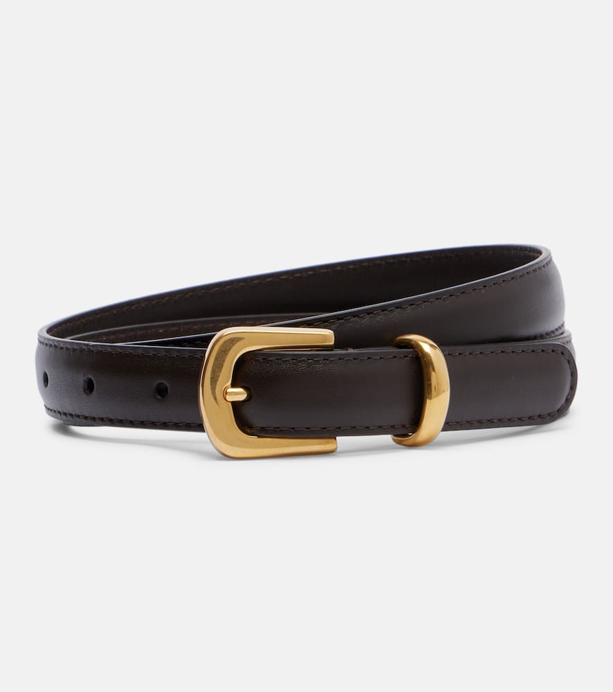 The Row Ring Leather Belt In Black