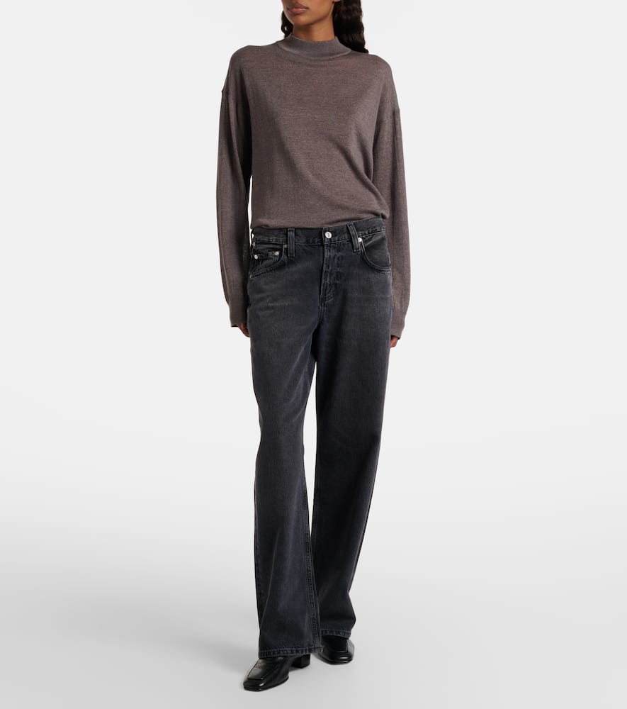 Citizen Of Humanity Lindz Low-rise Straight Jeans In Black