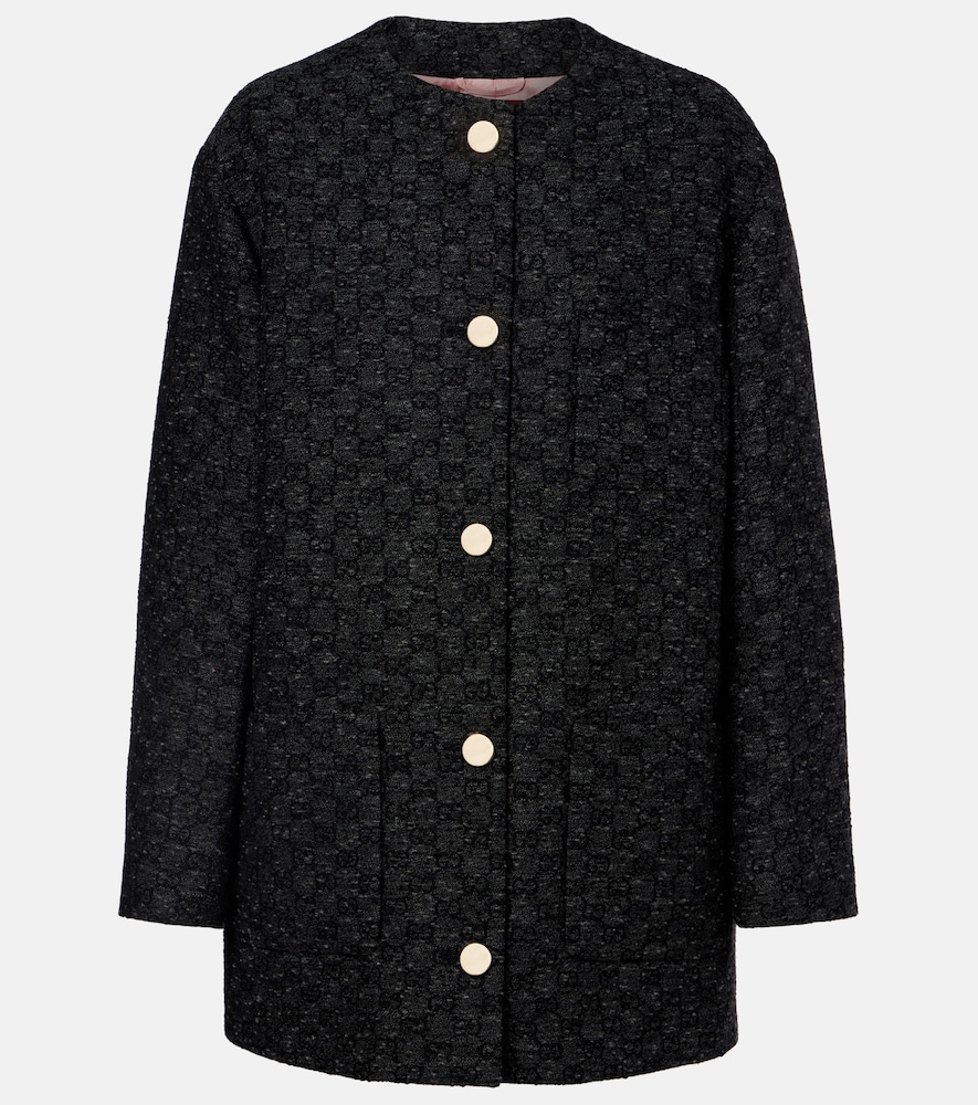 Gucci Gg Wool-blend Coat In Multi