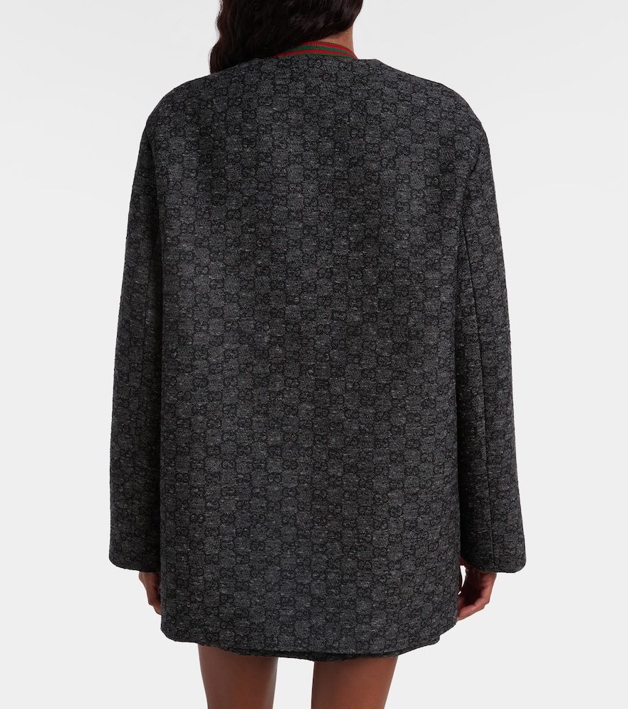  Gucci Gucci Gg Wool-blend Tweed Coat 