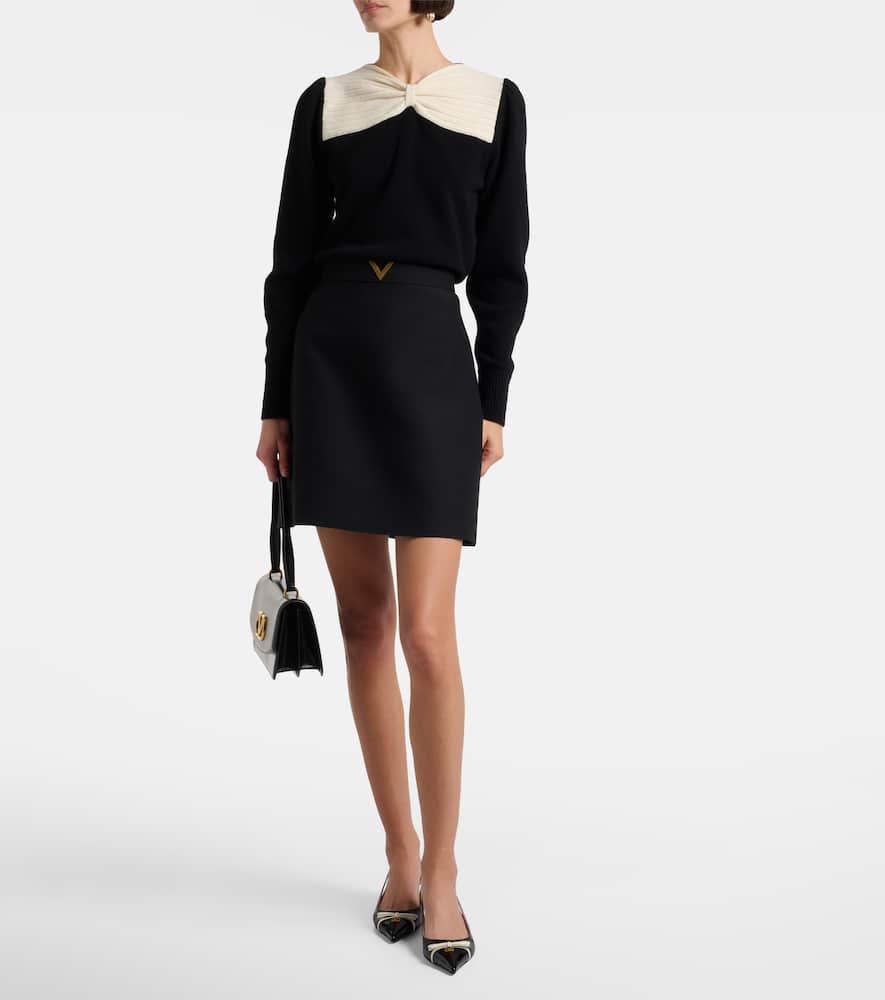 Valentino Bepointy Leather Slingback Pumps In Black