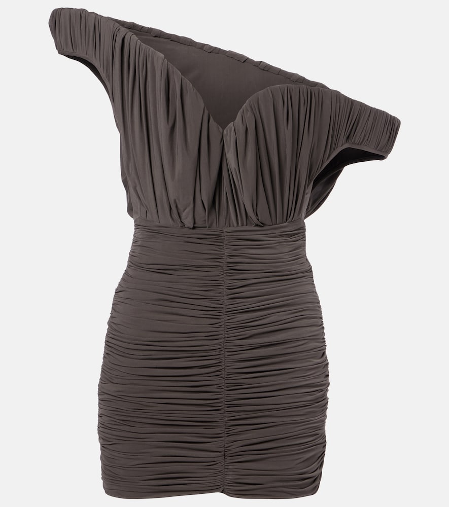 Magda Butrym Asymmetric one-shoulder ruched bustier dress