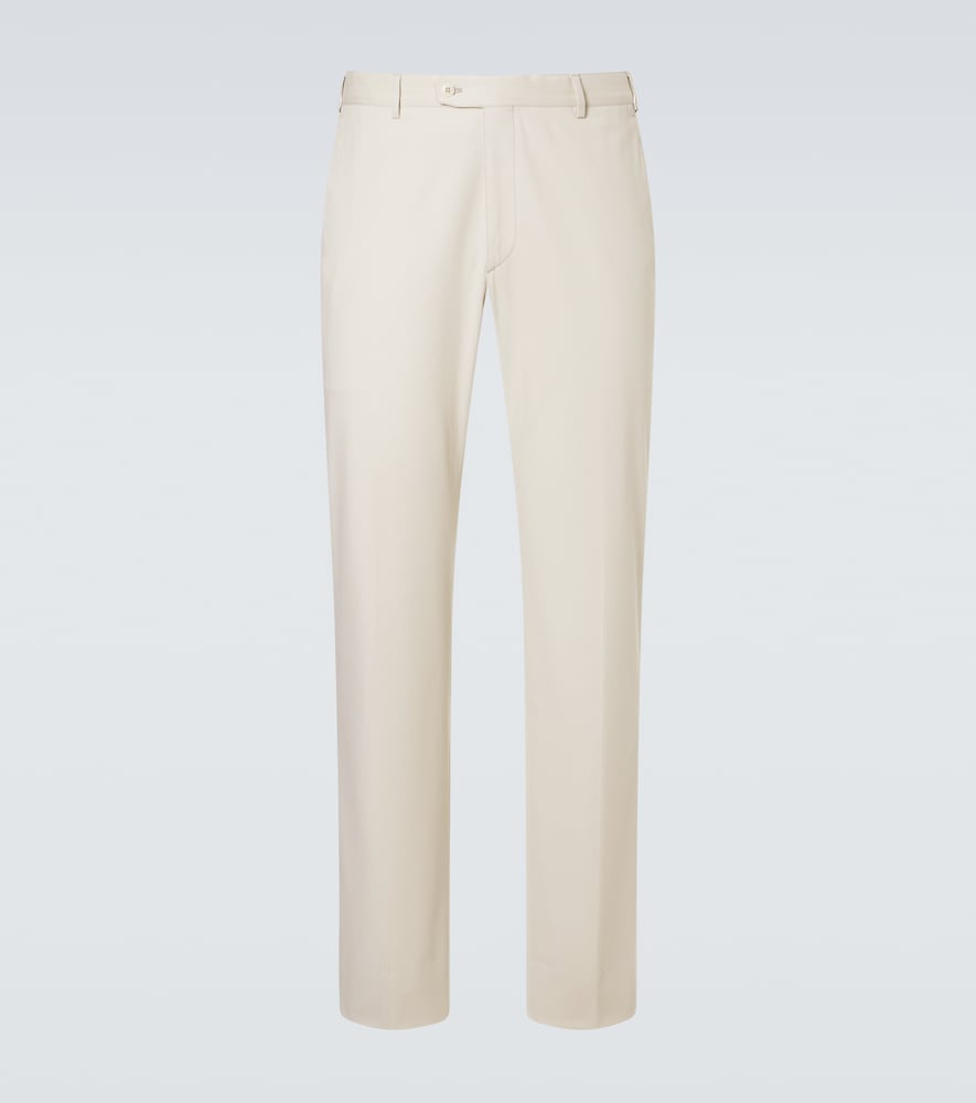 Brioni Cotton Blend Straight Pants